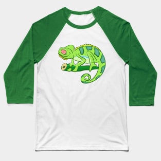 Cute Colorful Chameleon Baseball T-Shirt